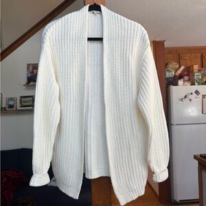 Women’s Z supply Open-Front Cream Knit Cardigan Sweater